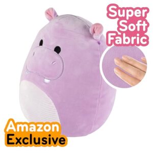 Squishmallows Original 10-Inch Hanna The Purple Hippo - Official Jazwares Plush - Collectible Soft & Squishy Hippo Stuffed Animal Toy - Add to Your Squad - Gift for Kids, Girls & Boys