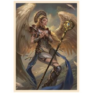 fantasy north - sophial - angel of love - 100 smooth matte tcg trading card sleeves - fits magic mtg commander pokemon and other card games - playing card sleeves