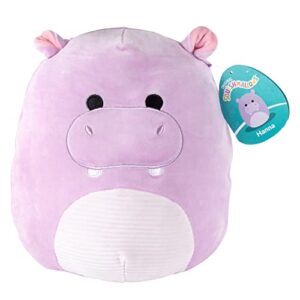 Squishmallows Original 10-Inch Hanna The Purple Hippo - Official Jazwares Plush - Collectible Soft & Squishy Hippo Stuffed Animal Toy - Add to Your Squad - Gift for Kids, Girls & Boys