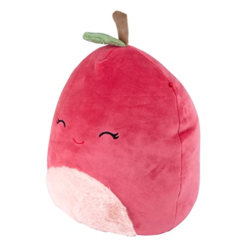 Squishmallows Original 10-Inch Cherry The Purple Cherry - Food Squad - Official Jazwares Plush - Collectible Soft & Squishy Fruit Stuffed Animal Toy - Add to Your Squad - Gift for Kids, Girls & Boys