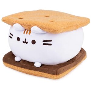 GUND Pusheen S’Mores Squisheen Plush, Stuffed Animal for Ages 8 and Up, Brown/White, 12”