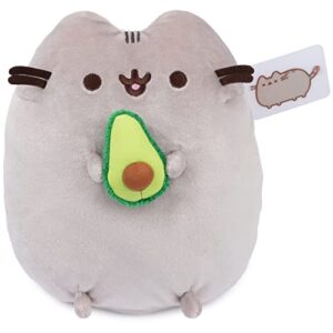 gund pusheen snackable avocado plush, stuffed animal for ages 8 and up, 9.5”, gray