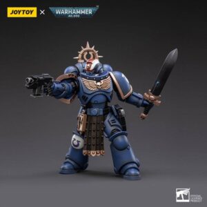 BLOOMAGE JOYTOY (BEIJING) TECH Warhammer 40K: Ultramarines Primaris Lieutenant Amulius 1:18 Scale Action Figure, Multi