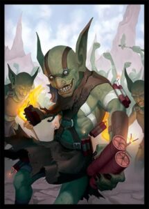 krazz - goblin bomber - 100 card sleeves (fn4s-b) - fantasy north (matte)