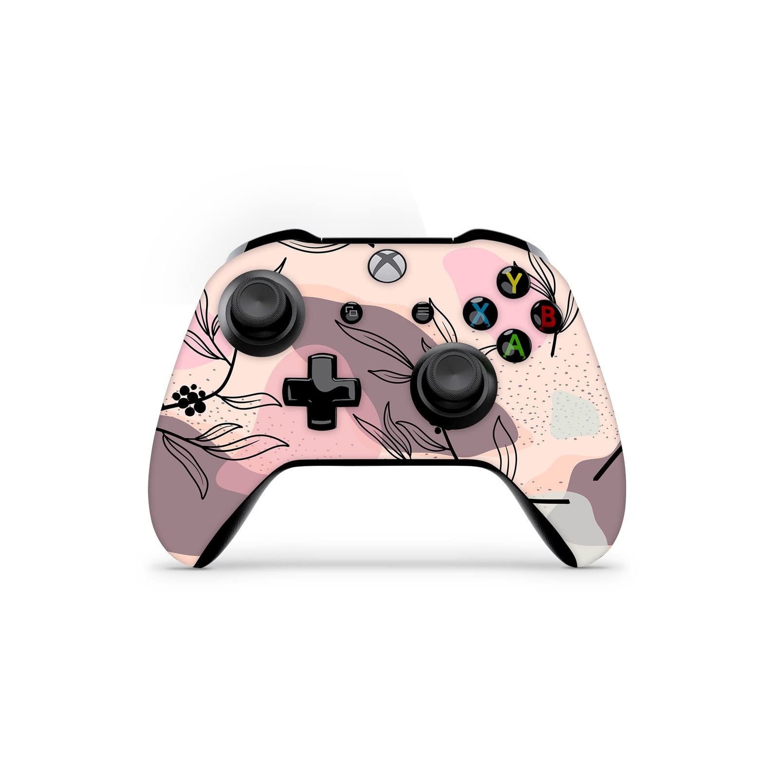 ZOOMHITSKINS Controller Skin Compatible with X1 S and X1 X, Vinyl Sticker Technology, Boho Pink Vintage Botanical Leaves Forrest Leaves Fall, Durable, 1 Skin, Made in The USA