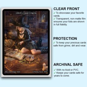 Fantasy North - Aelwyn Alorr - Wood Elf Ranger - 100 Smooth Matte TCG Trading Card Sleeves - Fits Magic MTG Commander Pokemon and Other Card Games - Playing Card Sleeves