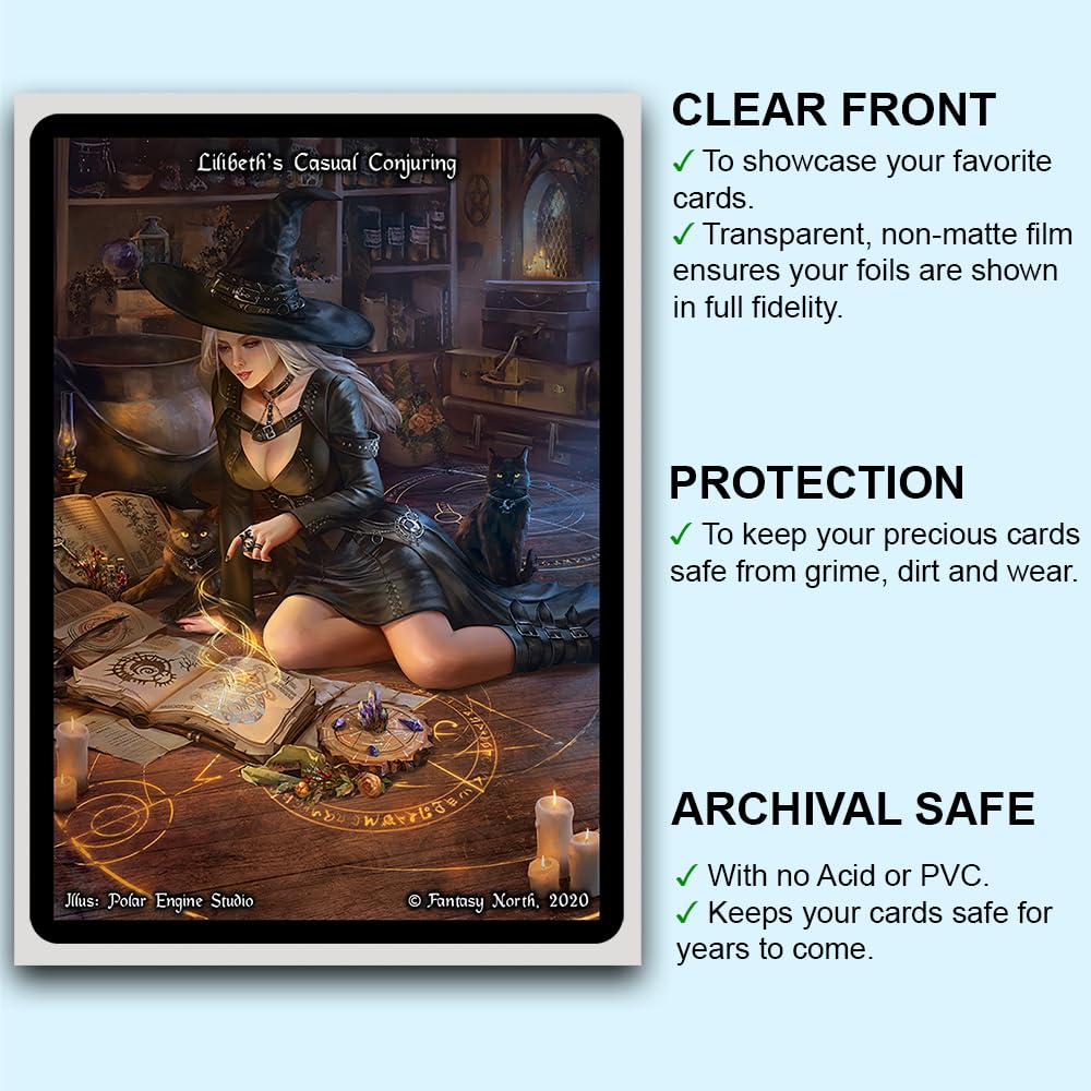 Fantasy North - Victor Khorvis - Night Lord - 100 Smooth Matte TCG Trading Card Sleeves - Fits Magic MTG Commander Pokemon and Other Card Games - Playing Card Sleeves