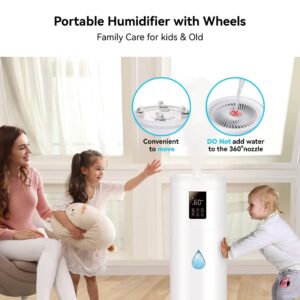 Humidifiers for Large Room Home Bedroom 2000 sq.ft. 17L/4.5Gal Large Humidifier with Extension Tube & 4 Speed Mist,Top Fill Wholehouse Humidifier with 360°Nozzle for Plant Office Commercial Greenhouse