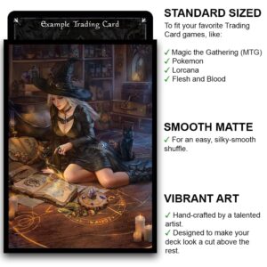 Fantasy North - Lilibeth's Casual Conjuring - 100 Smooth Matte TCG Trading Card Sleeves - Fits Magic MTG Commander Pokemon and Other Card Games - Playing Card Sleeves