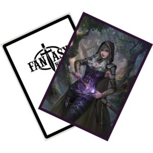 Fantasy North - Valindra Elmourne - Queen's Vanquisher - 100 Smooth Matte TCG Trading Card Sleeves - Fits Magic MTG Commander Pokemon and Other Card Games - Playing Card Sleeves