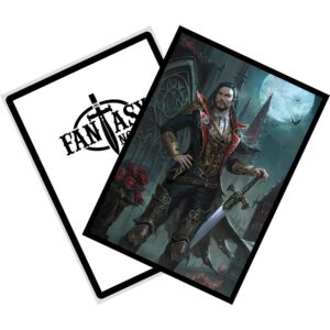 Fantasy North - Victor Khorvis - Night Lord - 100 Smooth Matte TCG Trading Card Sleeves - Fits Magic MTG Commander Pokemon and Other Card Games - Playing Card Sleeves