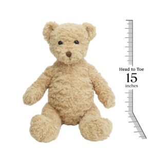 MON AMI Mr. Cuddleworth The Bear Stuffed Animal – 15”, Teddy Bear Plush Gifts for Baby Shower, Cute Plushies for Kids of All Ages