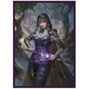 fantasy north - valindra elmourne - queen's vanquisher - 100 smooth matte tcg trading card sleeves - fits magic mtg commander pokemon and other card games - playing card sleeves