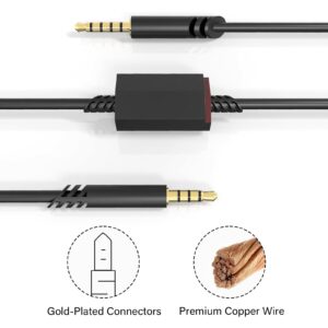 A10 Replacement Cord, Compatible with Astro A40 Headset, Inline Mute Cord for A40 A30 A10 Gaming Headsets / PS5, PS4, Xbox One Controller (6 Feet)