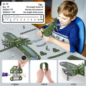 Garbo Star STEM Building Projects Model Airplane Set - 285 Pieces STEM Project Building Toys for Kids Ages 8-12-16, Assembly Science Kit Educational Birthday Gift for Kids Boys 8 9 10 11 12 Years Old