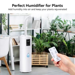 Humidifiers for Large Room Home Bedroom 2000 sq.ft. 17L/4.5Gal Large Humidifier with Extension Tube & 4 Speed Mist,Top Fill Wholehouse Humidifier with 360°Nozzle for Plant Office Commercial Greenhouse