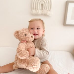 MON AMI Mr. Cuddleworth The Bear Stuffed Animal – 15”, Teddy Bear Plush Gifts for Baby Shower, Cute Plushies for Kids of All Ages