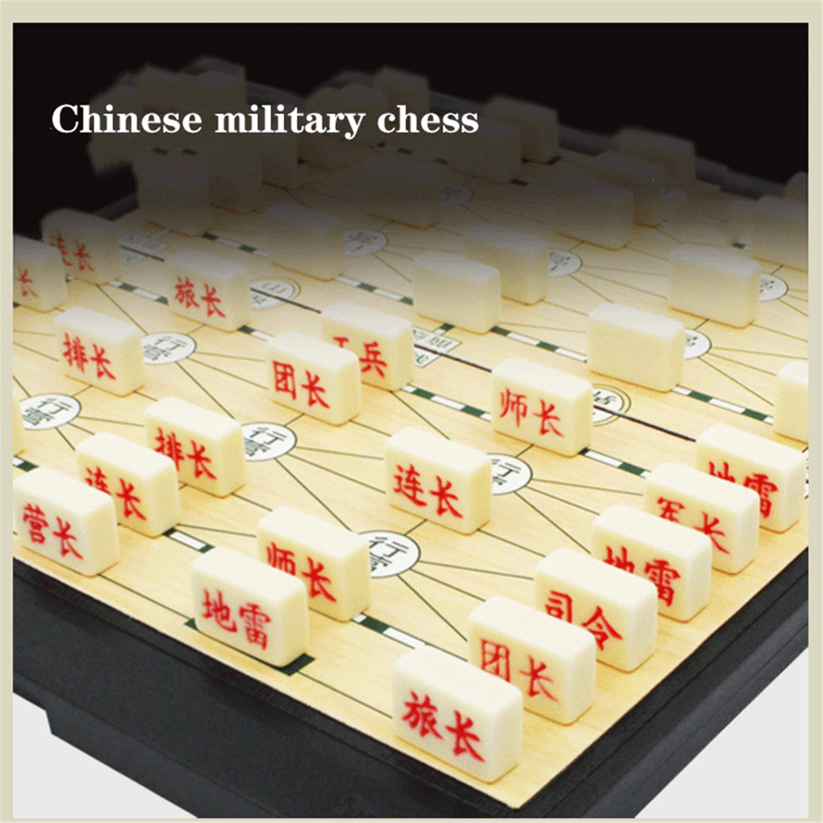 Chinese Army Chess,Military Chess Chinese Table Game Chess Foldable, Extended Board, Luzhanqi, Junqi,Professional Chinese Chess Pieces Set Chessboard for Kids Children Adults Game Gift