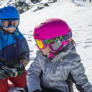 Giro Crue MIPS Combo Pack Toddler Ski Helmet - Snowboarding Helmet with Matching Goggles for Kids, Boys & Girls Matte Berry XS 48.5-52cm