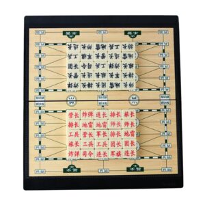 Chinese Army Chess,Military Chess Chinese Table Game Chess Foldable, Extended Board, Luzhanqi, Junqi,Professional Chinese Chess Pieces Set Chessboard for Kids Children Adults Game Gift