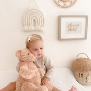 MON AMI Mr. Cuddleworth The Bear Stuffed Animal – 15”, Teddy Bear Plush Gifts for Baby Shower, Cute Plushies for Kids of All Ages