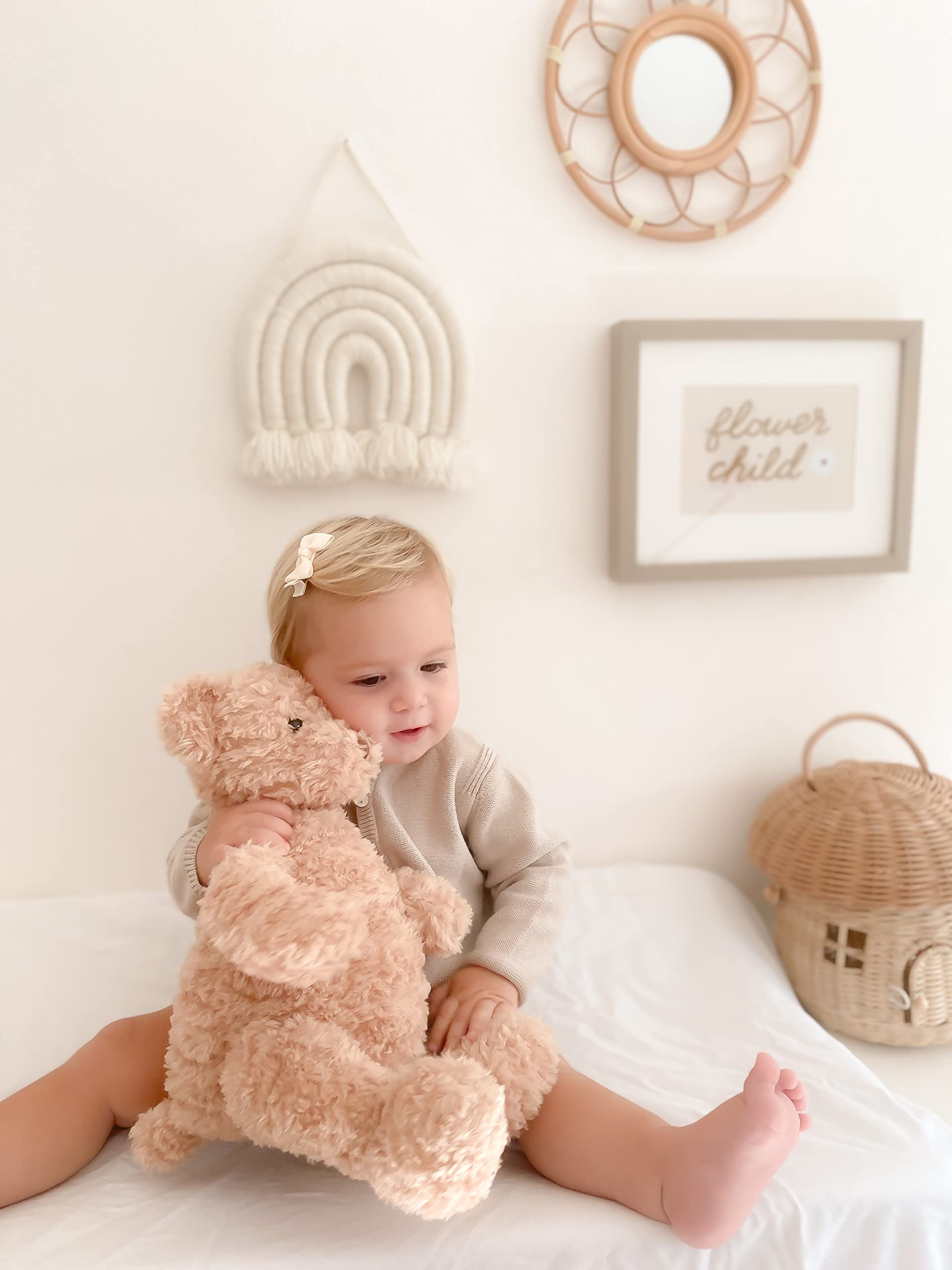 MON AMI Mr. Cuddleworth The Bear Stuffed Animal – 15”, Teddy Bear Plush Gifts for Baby Shower, Cute Plushies for Kids of All Ages