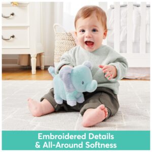 GUND Baby Safari Friends Collection Plush Elephant with Chime, Sensory Toy Stuffed Animal for Babies and Newborns, Teal, 7"