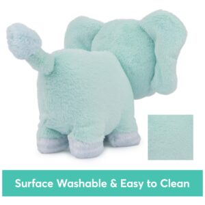 GUND Baby Safari Friends Collection Plush Elephant with Chime, Sensory Toy Stuffed Animal for Babies and Newborns, Teal, 7"