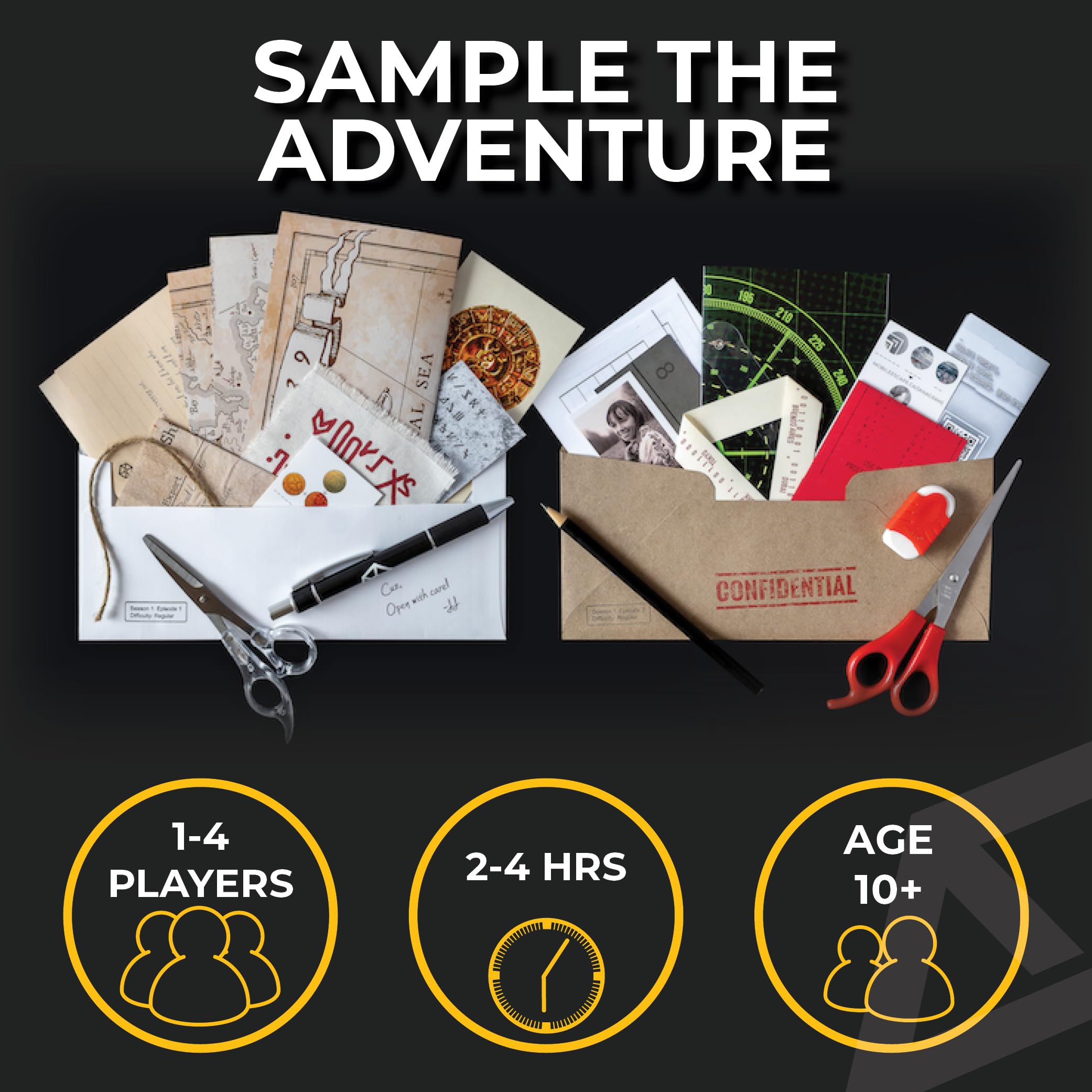 Escape Mail: Starter Bundle - Episodes 1 & 2. Gripping Escape Room Game in an Envelope, Immersive Storyline The Family Will Love Or for Date Night, Age 10+ (Beginner)