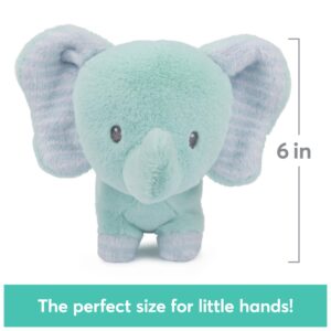 GUND Baby Safari Friends Collection Plush Elephant with Chime, Sensory Toy Stuffed Animal for Babies and Newborns, Teal, 7"