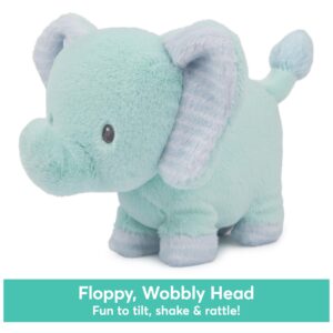 GUND Baby Safari Friends Collection Plush Elephant with Chime, Sensory Toy Stuffed Animal for Babies and Newborns, Teal, 7"