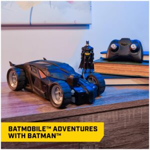 DC Comics, Batman Batmobile Remote Control Car, Easy to Drive, Compatible with Batman Figures, Kids Toys for Boys and Girls Ages 4 and Up