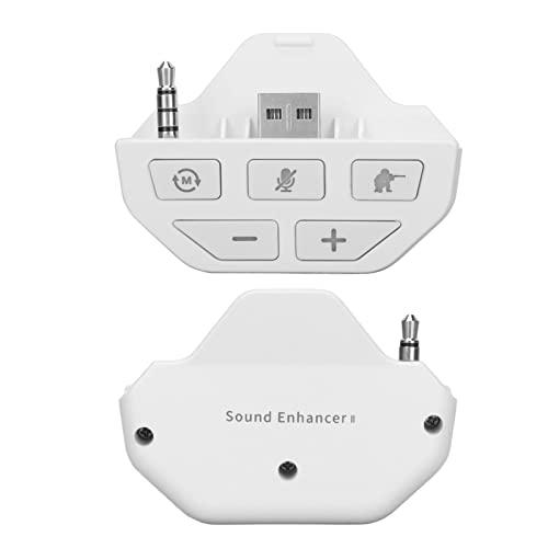 HeadsetAdapter, Detective Mode White Decrease Volume Sound Enhancer Stereo for Wireless Controller