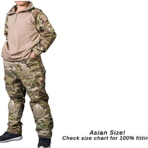 EMERSONGEAR Tactical Airsoft Kids Uniform,Boys Soldier Pants and Shirt,Children BDU Hunting Military Camouflage Combat Suit (7 Years)