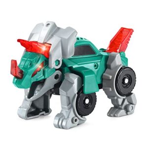 vtech switch and go hatch and roaaar egg triceratops race car green