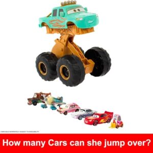 Mattel Disney and Pixar Cars On The Road Toys, Circus Stunt Ivy Vehicle, Jumping Monster Truck Inspired by Mattel Disney+ Show