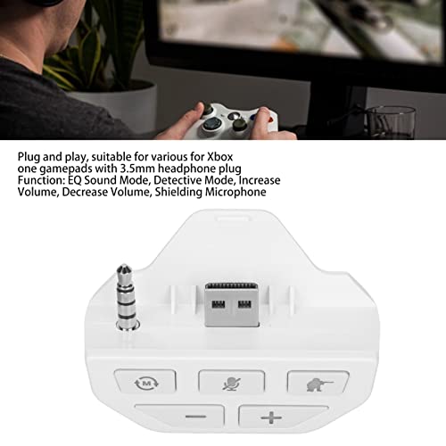 HeadsetAdapter, Detective Mode White Decrease Volume Sound Enhancer Stereo for Wireless Controller