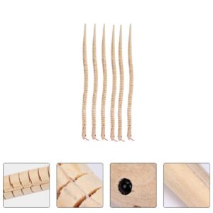 Unfinished Wooden Wiggly Snakes Toy: Jointed Flexible Wood Snake to Paint 6pcs Blank Animal Model for DIY Arts Crafts Birthday Party Favors