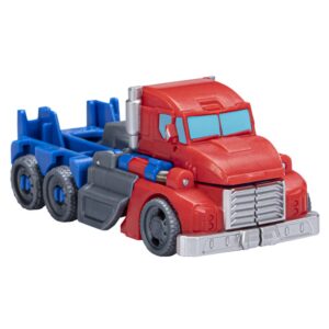 Transformers Toys EarthSpark 1-Step Flip Changer Optimus Prime 4-Inch Action Figure, Robot Toys for Ages 6 and Up