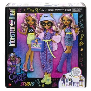 Monster High Doll & Playset, Clawdeen Wolf Boo-tique Studio with Fashion Accessories, 20+ Pieces for Mix-&-Match Outfits