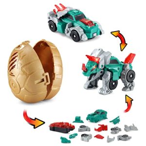 VTech Switch and Go Hatch and Roaaar Egg Triceratops Race Car Green