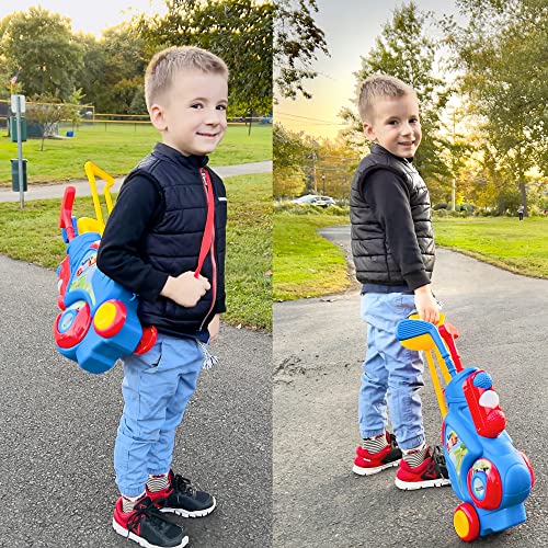 Liberry Toddler Golf Set, Upgraded Kids Golf Cart with Unique Shoulder Strap Design, Indoor and Outdoor Golf Toys for Boys and Girls Aged 1-5 Years Old