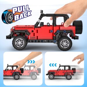 WISEPLAY Off-Road Pull Back Model Cars to Build for Kids 9-12 - 317 PCS STEM Car Building Kit for Boys 8-12 & Girls - STEM Building Toys for Boys Age 8-12 & Girls - Engineering Toys for Kids 8-10