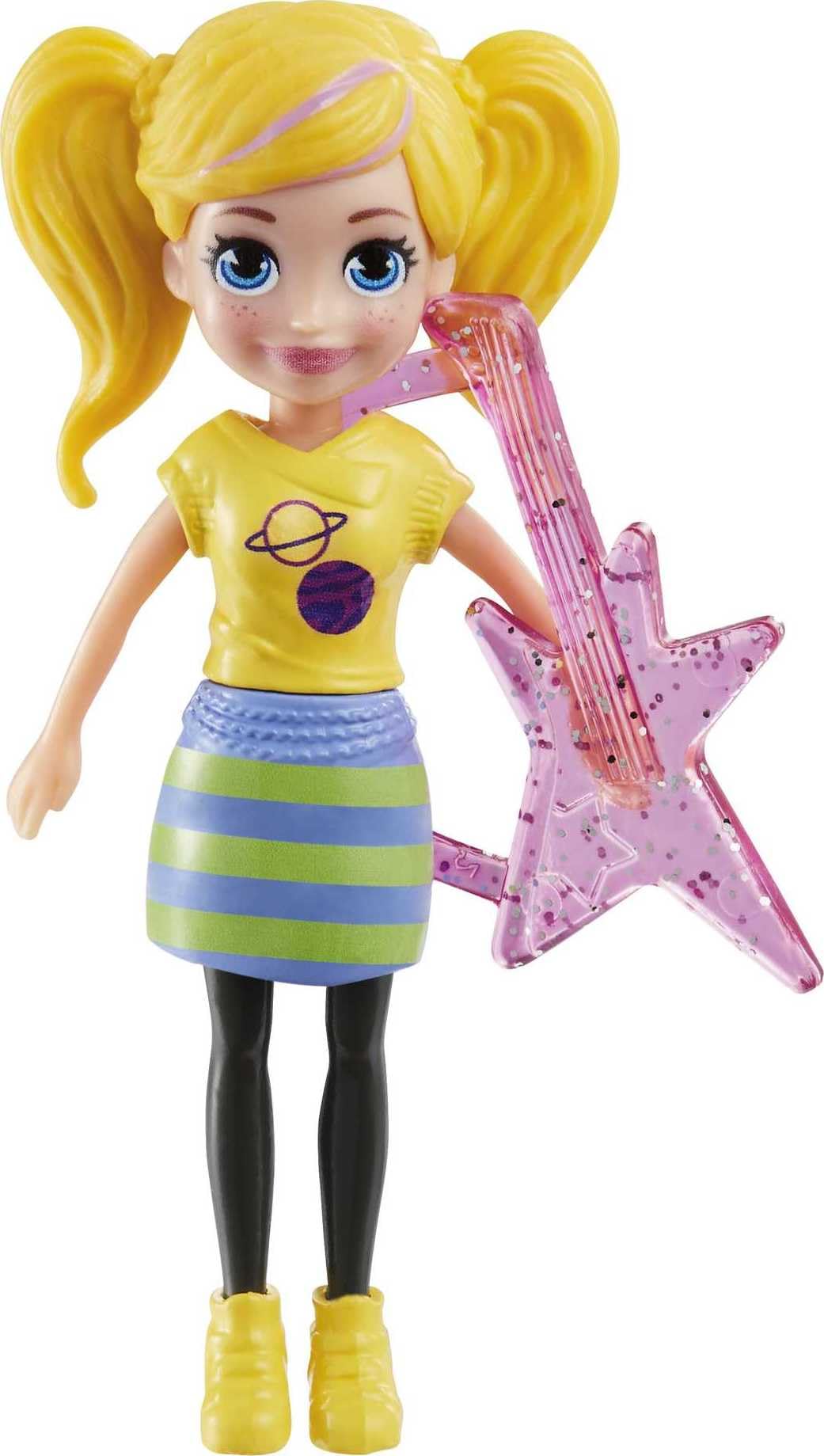 Polly Pocket Travel Toy with Two (3-inch) Dolls & 25 Accessories, Outer Space Fashion Pack with 2 Glow-in-The-Dark Pieces