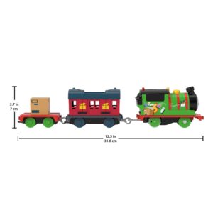 Thomas & Friends Motorized Toy Train Percy’s Mail Delivery Battery-Powered Engine with Cargo for Preschool Pretend Play Kids Ages 3+ Years