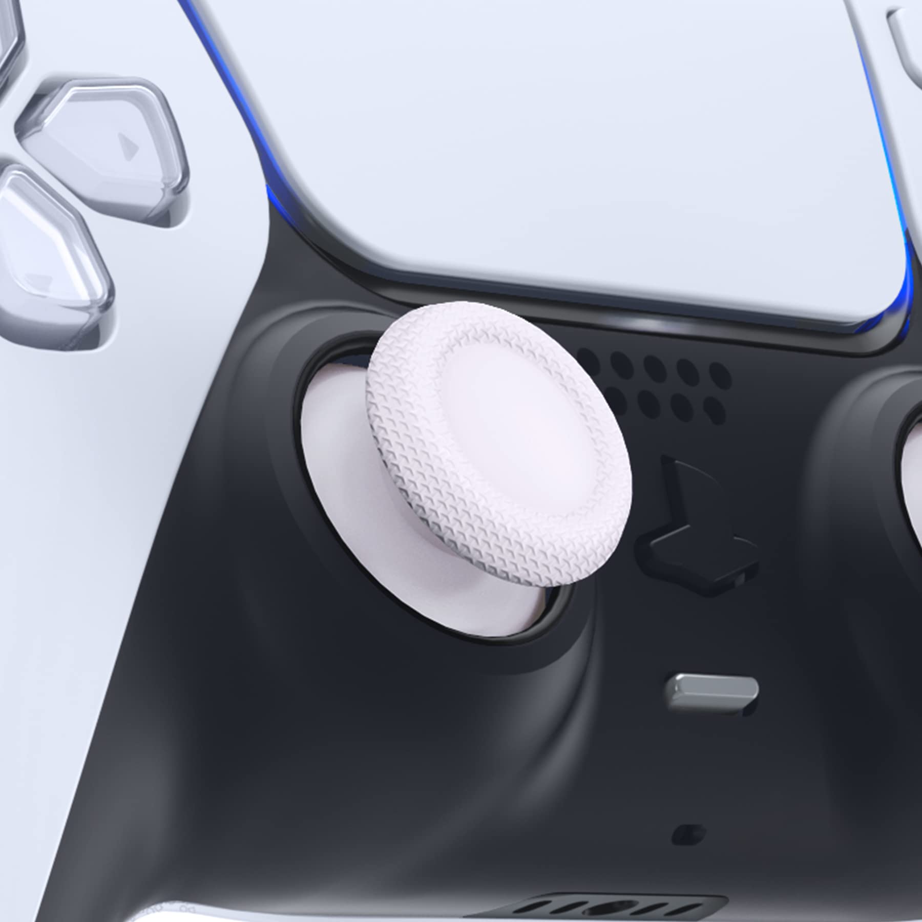 eXtremeRate Replacement Thumbsticks for PS5 Controller, Custom White Analog Stick Joystick Compatible with PS5, for PS4 All Model Controllers Universal - Controller NOT Included