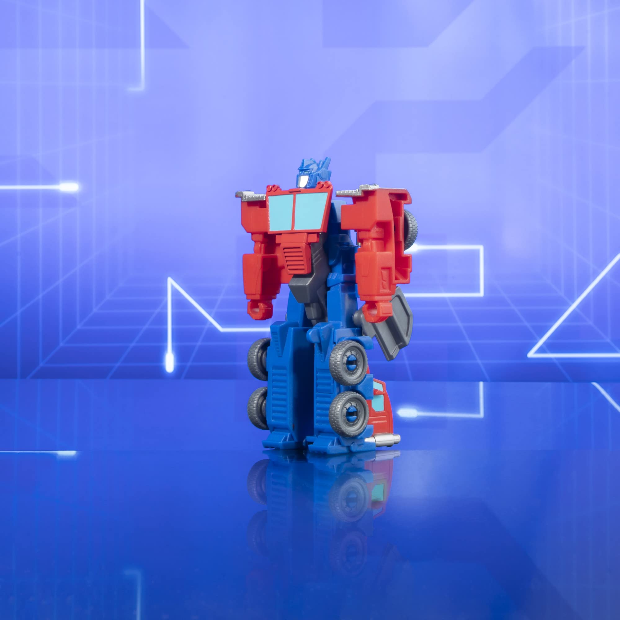 Transformers Toys EarthSpark 1-Step Flip Changer Optimus Prime 4-Inch Action Figure, Robot Toys for Ages 6 and Up