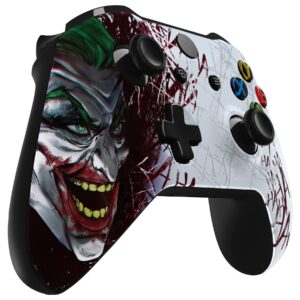 eXtremeRate Clown Hahaha Patterned Front Housing Shell Case for Xbox One S/X Controller, Soft Touch Faceplate Cover Replacement Kit for Xbox One S/X Controller (Model 1708) - Controller NOT Included