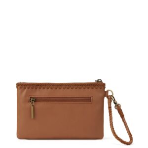 The Sak Vita Wristlet in Leather, Convertible Design with Adjustable Straps, Tobacco