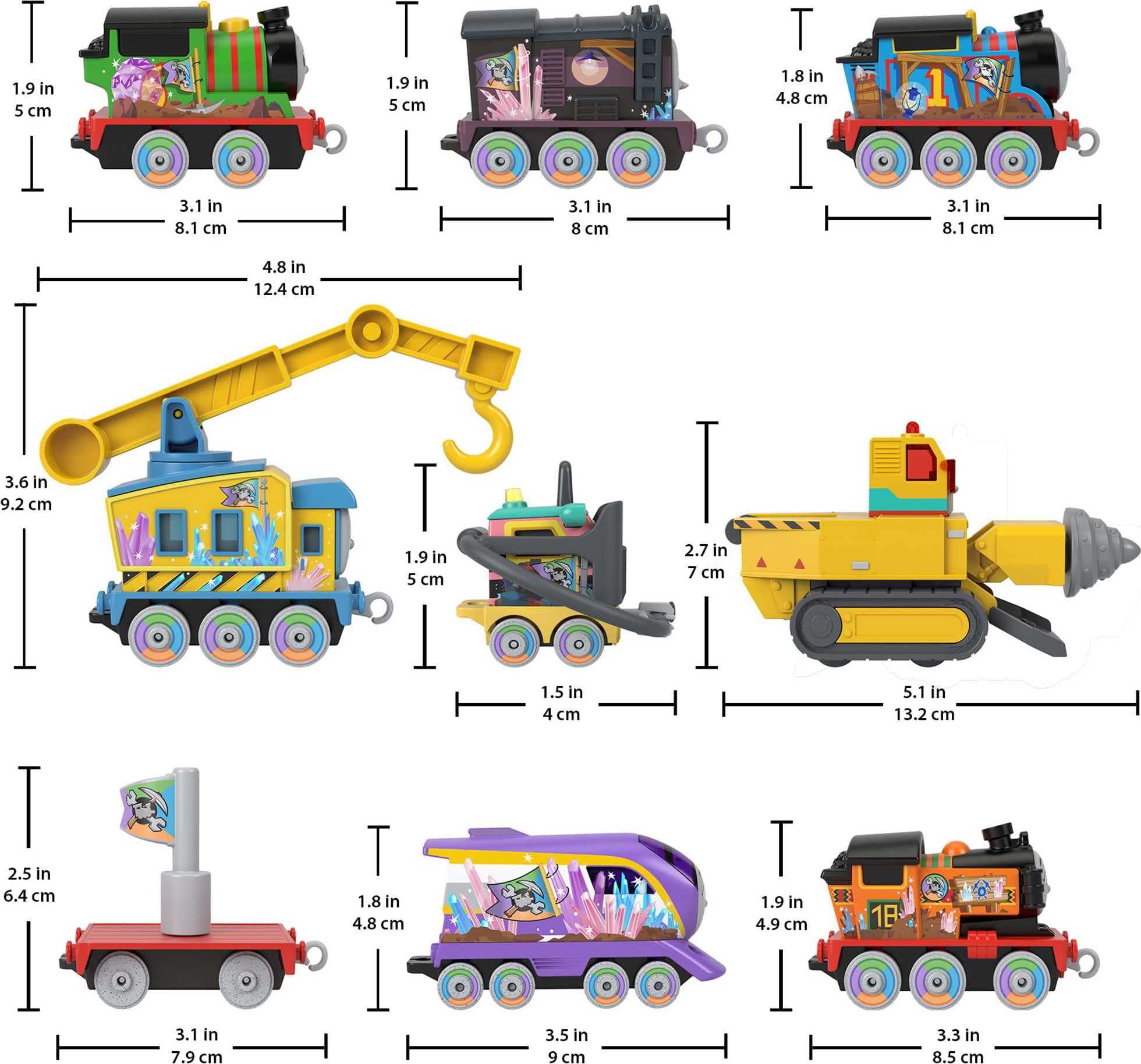 Thomas & Friends Diecast Toy Train Set Mystery of Lookout Mountain Track Playset with 7 Push-Along Engines for Pretend Play Kids Ages 3+ Years